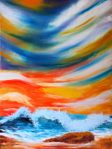 Incisioni, stampe intitolato "Seascape Painting" da Tetiana Surshko (SurshkoArt), Opera d'arte originale, Stampa digitale