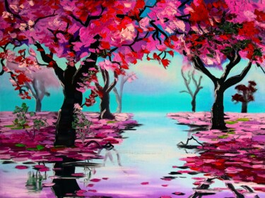 Отпечатки и Гравюры под названием "Sakura Painting" - Tetiana Surshko (SurshkoArt), Подлинное произведение искусства, Цифров…