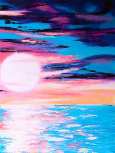 Druckgrafik mit dem Titel "Seascape morning pa…" von Tetiana Surshko (SurshkoArt), Original-Kunstwerk, Digitaldruck