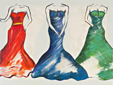 Druckgrafik mit dem Titel "Girls Painting" von Tetiana Surshko (SurshkoArt), Original-Kunstwerk, Digitaldruck