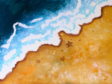Prenten & gravures getiteld "Aerial beach art Pa…" door Tetiana Surshko (SurshkoArt), Origineel Kunstwerk, Digitale afdruk