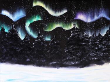 Pittura intitolato "Aurora's Enchantmen…" da Tetiana Surshko (SurshkoArt), Opera d'arte originale, Olio