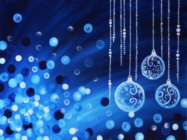 Картина под названием "Festive Magic: A Wi…" - Tetiana Surshko (SurshkoArt), Подлинное произведение искусства, Масло