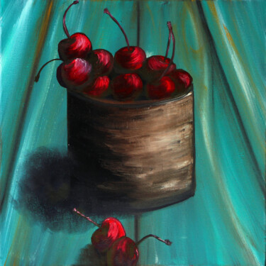 Printmaking titled "Cherry Painting" by Tetiana Surshko (SurshkoArt), Original Artwork, Digital Print