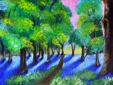 Schilderij getiteld "Forest painting" door Tetiana Surshko (SurshkoArt), Origineel Kunstwerk, Olie
