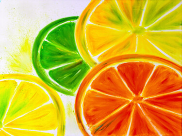 Druckgrafik mit dem Titel "Vitamin C Painting" von Tetiana Surshko (SurshkoArt), Original-Kunstwerk, Digitaldruck