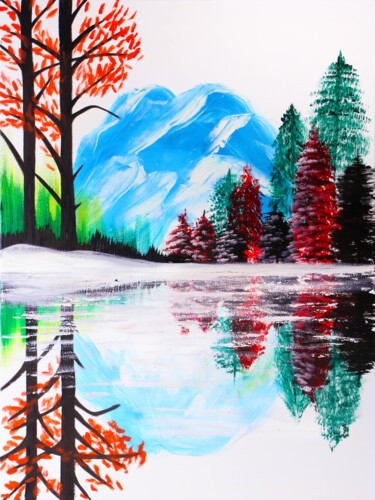 Отпечатки и Гравюры под названием "Snowy Mountain Art…" - Tetiana Surshko (SurshkoArt), Подлинное произведение искусства, Ци…