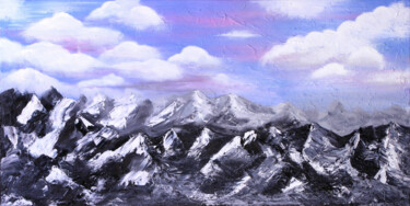 Pittura intitolato "Rock wall art Paint…" da Tetiana Surshko (SurshkoArt), Opera d'arte originale, Olio