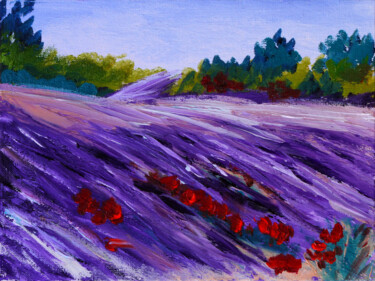 Incisioni, stampe intitolato "Lavender field art…" da Tetiana Surshko (SurshkoArt), Opera d'arte originale, Stampa digitale