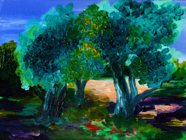 "Green oil painting…" başlıklı Baskıresim Tetiana Surshko (SurshkoArt) tarafından, Orijinal sanat, Dijital baskı