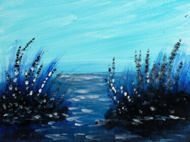 Картина под названием "Morning river lands…" - Tetiana Surshko (SurshkoArt), Подлинное произведение искусства, Масло