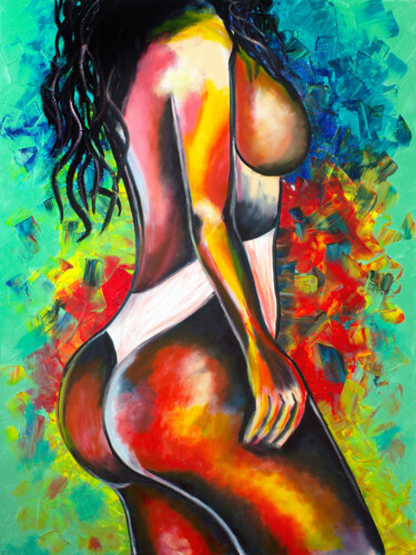 Painting titled "Female body modern…" by Tetiana Surshko (SurshkoArt), Original Artwork, Oil