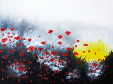 Отпечатки и Гравюры под названием "Dandelion abstract…" - Tetiana Surshko (SurshkoArt), Подлинное произведение искусства, Ци…