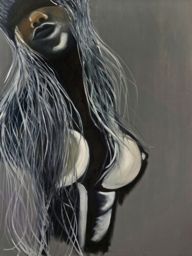 Картина под названием "Bdsm woman art Pain…" - Tetiana Surshko (SurshkoArt), Подлинное произведение искусства, Масло