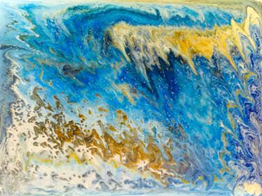 Printmaking titled "Blue Abstract" by Tetiana Surshko (SurshkoArt), Original Artwork, Digital Print