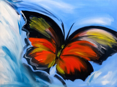 Druckgrafik mit dem Titel "Butterfly Art Paint…" von Tetiana Surshko (SurshkoArt), Original-Kunstwerk, Digitaldruck