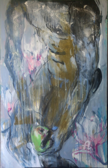Pittura intitolato ""Adam"" da Tetiana Tarasenko, Opera d'arte originale, Olio
