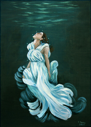 Pittura intitolato ""Cleansing"" da Tetiana Teresh, Opera d'arte originale, Acrilico