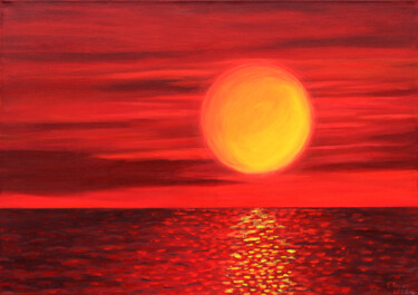 Malerei mit dem Titel "The Full Moon Power" von Tetiana Teresh, Original-Kunstwerk, Acryl