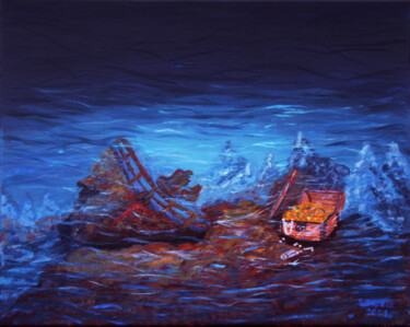 Pittura intitolato "Secrets of Deep Wat…" da Tetiana Teresh, Opera d'arte originale, Acrilico