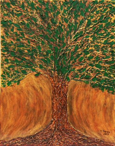 Pintura intitulada ""The Tree of Life"" por Tetiana Teresh, Obras de arte originais, Acrílico
