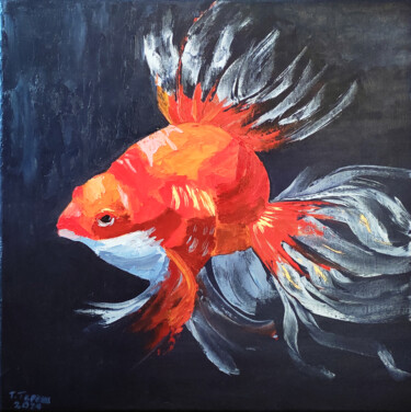 Peinture intitulée ""A Sea Fish "" par Tetiana Teresh, Œuvre d'art originale, Huile