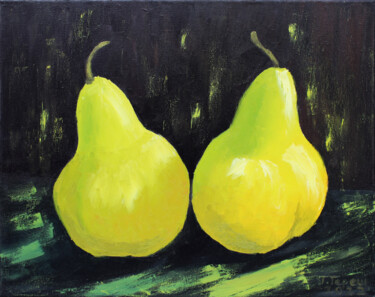 Painting titled ""Pears"" by Tetiana Teresh, Original Artwork, Oil