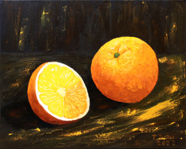 Painting titled ""Orange"" by Tetiana Teresh, Original Artwork, Oil