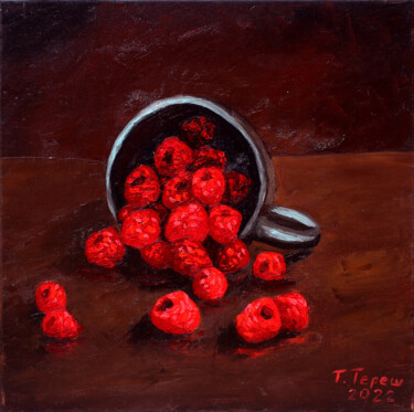 Painting titled ""Raspberry"" by Tetiana Teresh, Original Artwork, Oil