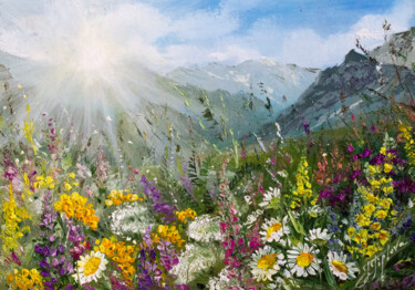 Painting titled ""FLOWERS OF UKRAINE"" by Tetiana Tiplova, Original Artwork, Oil