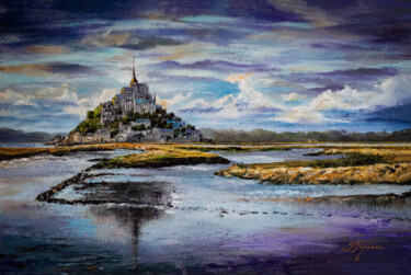 Painting titled "MONT-SAINT-MICHEL C…" by Tetiana Tiplova, Original Artwork, Oil