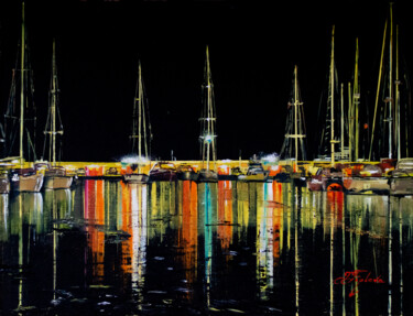 Painting titled ""THE BAY"" by Tetiana Tiplova, Original Artwork, Oil