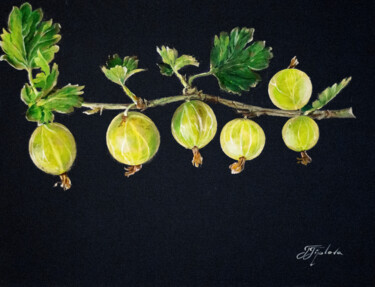 Painting titled ""THE GOOSEBERRY"" by Tetiana Tiplova, Original Artwork, Oil
