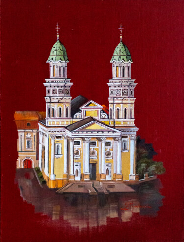 Malerei mit dem Titel ""HOLY CROSS CATHEDR…" von Tetiana Tiplova, Original-Kunstwerk, Öl