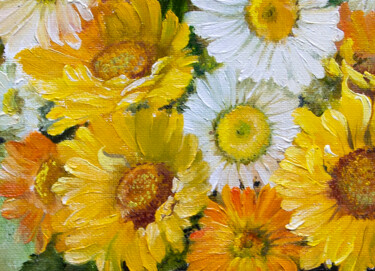 Schilderij getiteld ""SUMMER FLOWERS"" door Tetiana Tiplova, Origineel Kunstwerk, Olie