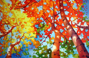 Painting titled "Autumn - Original O…" by Tetiana Gorbachenko, Original Artwork, Oil