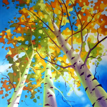 Malerei mit dem Titel "Autumn" von Tetiana Gorbachenko, Original-Kunstwerk, Öl