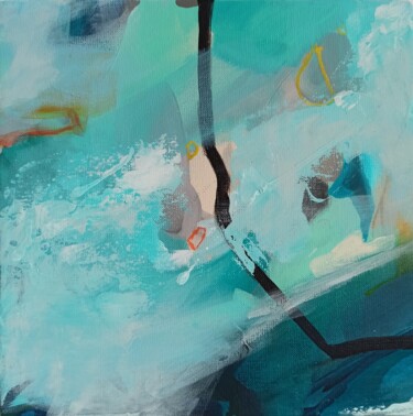 Painting titled "Sea Mood III - expr…" by Tetiana Mokrik, Original Artwork, Acrylic