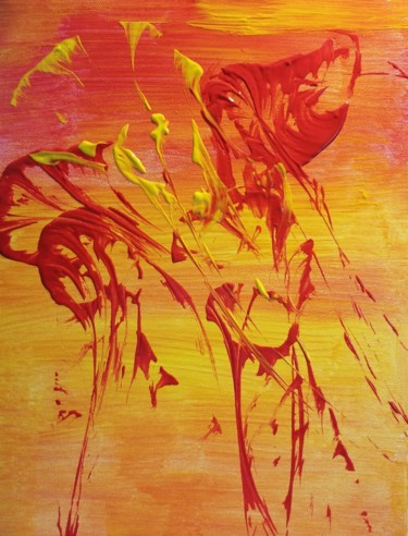 Peinture intitulée "Coucher de Soleil" par Teve Créations., Œuvre d'art originale, Acrylique Monté sur Châssis en bois