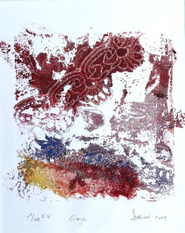 Gaze (1/10) Gravures & estampes intitulée "Gaze (1/10)" par Martine Brion, Œuvre d'art originale,