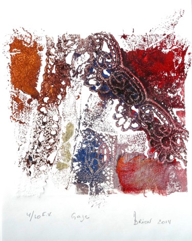 Printmaking titled "Gaze (4/10)" by Martine Brion, Original Artwork