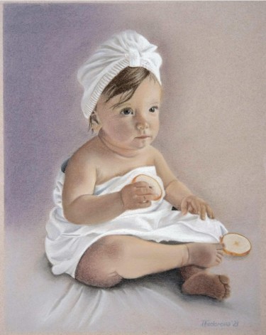 Peinture intitulée "София" par Tatiana Fedorova (Tfedorova21), Œuvre d'art originale, Pastel