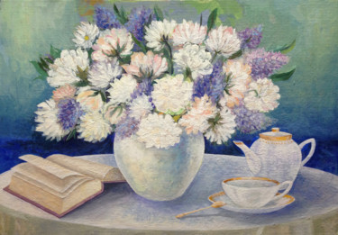 Painting titled "Flowers" by Kravtsova Tetiana, Original Artwork, Acrylic