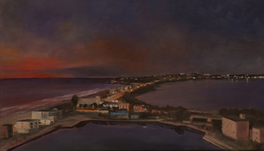 Painting titled "Early Morning at Ef…" by Tudor Gafton, Original Artwork, Oil Mounted on Wood Stretcher frame