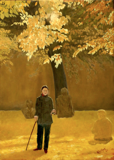 October 15 Malerei mit dem Titel "October 15" von Tudor Gafton, Original-Kunstwerk, Öl Auf Gestell montiert