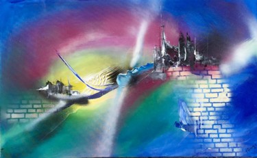 Malerei mit dem Titel "wolkenstadt.jpg" von Thaga, Original-Kunstwerk, Acryl