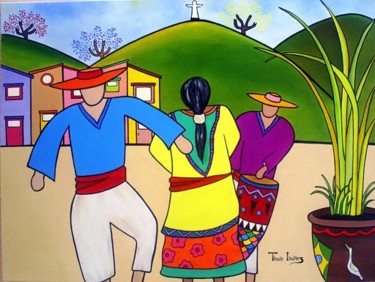 Pintura intitulada "REMELEXO" por Thaís Gomez "Arte Tropical", Obras de arte originais