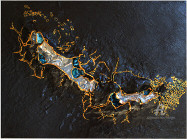 Peinture intitulée "Kraken-Light.jpg" par Thaïs, Œuvre d'art originale, Acrylique