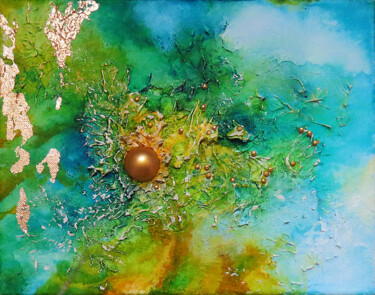 Картина под названием "Or Kha" - Thaïs, Подлинное произведение искусства, Акрил Установлен на Деревянная рама для носилок