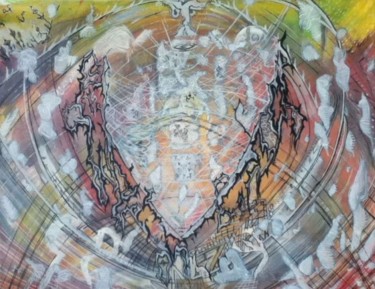 Malerei mit dem Titel "Komprimierung" von Thalis Colorworld, Original-Kunstwerk, Öl